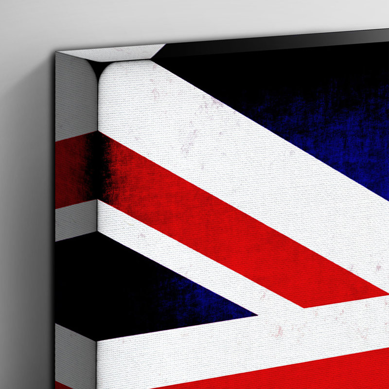 Union Jack British Flag - Wrapped Canvas, 70cm H x 100cm W, Blue