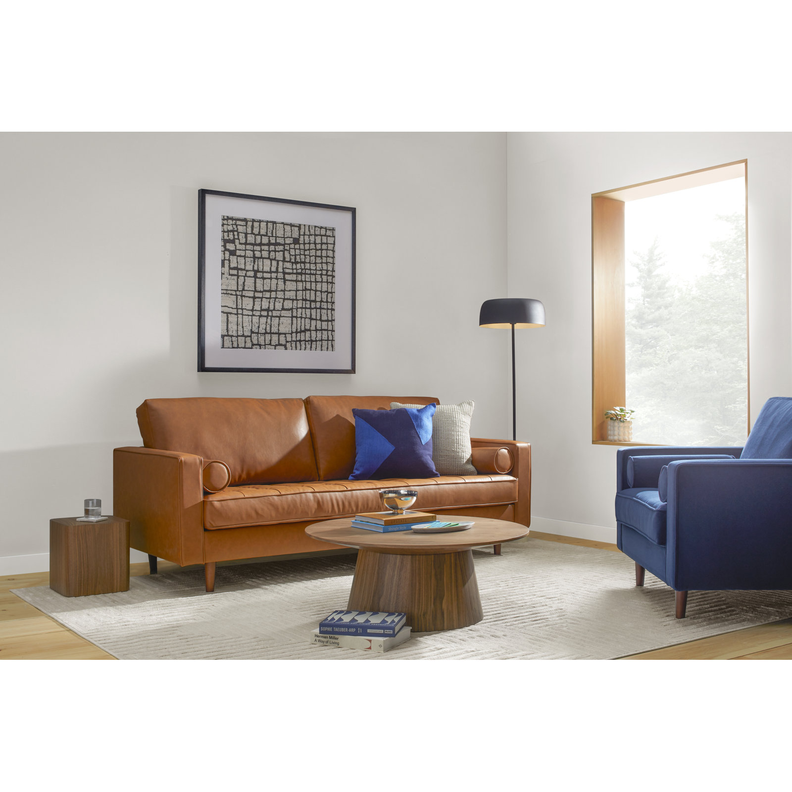 Adara 35" Walnut Coffee Table, American Walnut