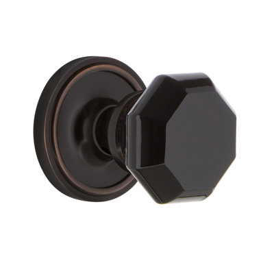 Rosette classique avec bouton de porte Waldorf noir
