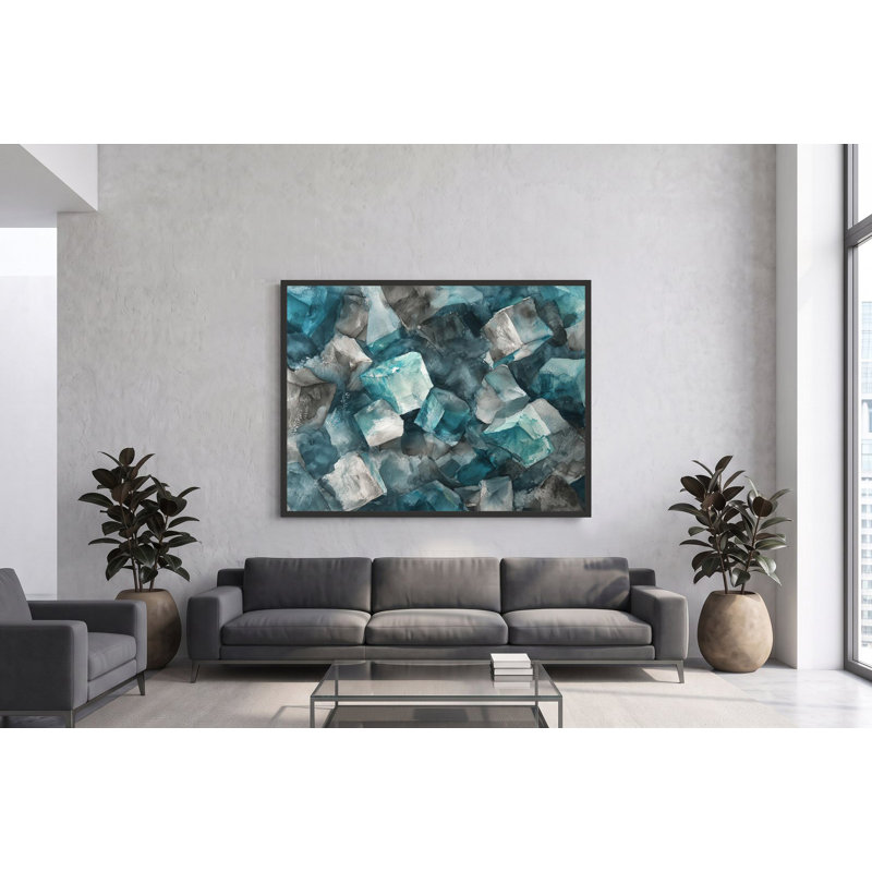 Teal Formation, 40" H x 30" W