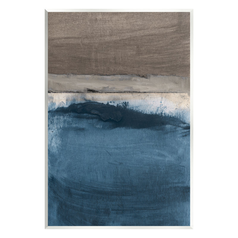 «Midnight Sky Murky», peinture abstraite sur toile flottante par Susan Jill, H 15 po x l 10 po x P 0,5 po, Bois