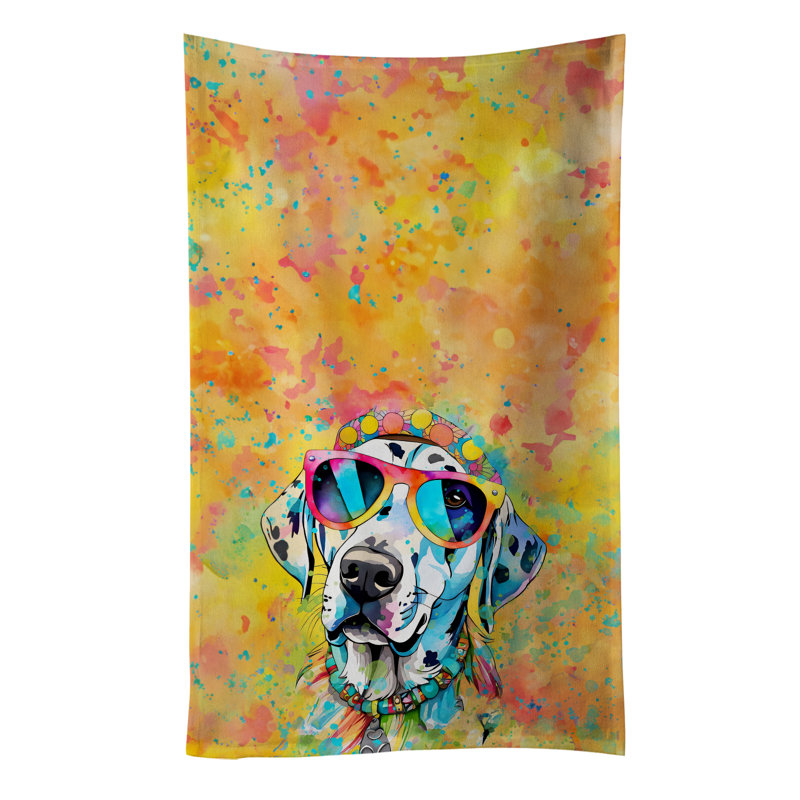 Dalmatian Hippie Dawg Kitchen Towel