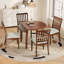 Ensemble de table de salle à manger 5 PCS, 1 table de salle à manger pliante en bois avec 4 chaises rembourrées-1190943759