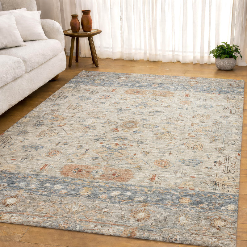 Premium Machine Washable Mayfield AMF2323 Global Rug, 8' x 10', Beige