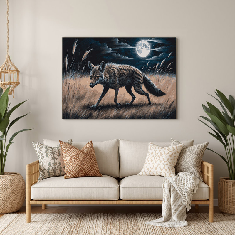 Wildlife Aardwolf Grey Metal Wall Art, 11'' H x 14'' W