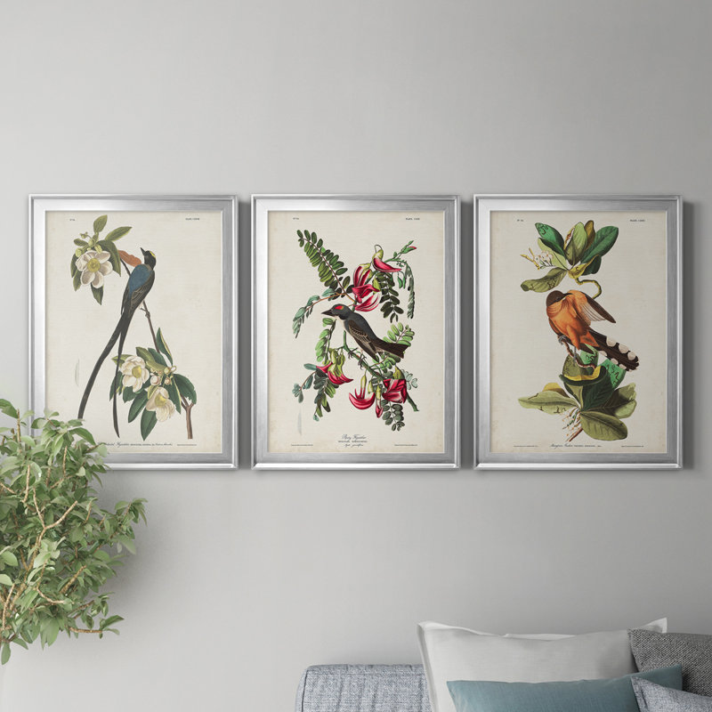 «Pl 168», ensemble de 3 impressions sur toile tendue à fourche, H 22,5 po x l 91,5 po x P 1,5 po, Argent