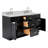 Partham 67'' Double Bathroom Vanity with Carrara Marble Top-93068094-93068095