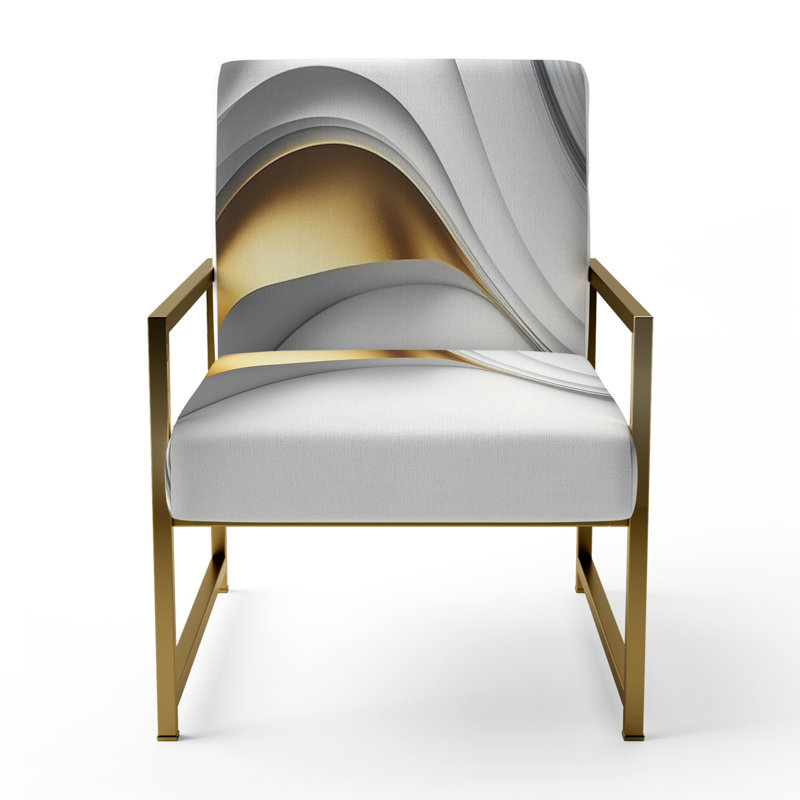 Cuscute - Fauteuil rembourré en marbre, Doré