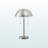 Parkson Modern Standard Metal Table Lamp in Silver, 19.21'' H X 11.75'' W X 11.75'' D