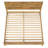 Hibir Rustic Solid Pinewood Bed Frame with Protective Top Trim, Modern Farmhouse Master Bedroom Platform Bed, Heavy-Duty Slat Support Base, No Box Spring Needed, Premium Style-123297192-123418555