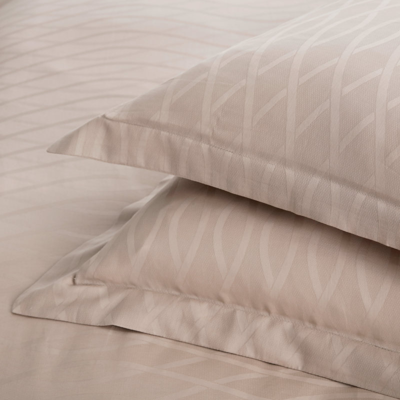Ravello Cotton Duvet Cover Set, White, Double Duvet Cover + 2 Pillowcases