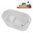 48" Streamline Soaking Freestanding Tub and Tray With Internal Drain-102290892