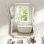 L 20 po x H 30 po HA Miroir de salle de bain avec cadre inclinable et accessible en fauteuil roulant Miroir de salle de bain mural en nickel brossé avec inclinaison fixe de 5 ° à 8 ° et verre trempé-130833410