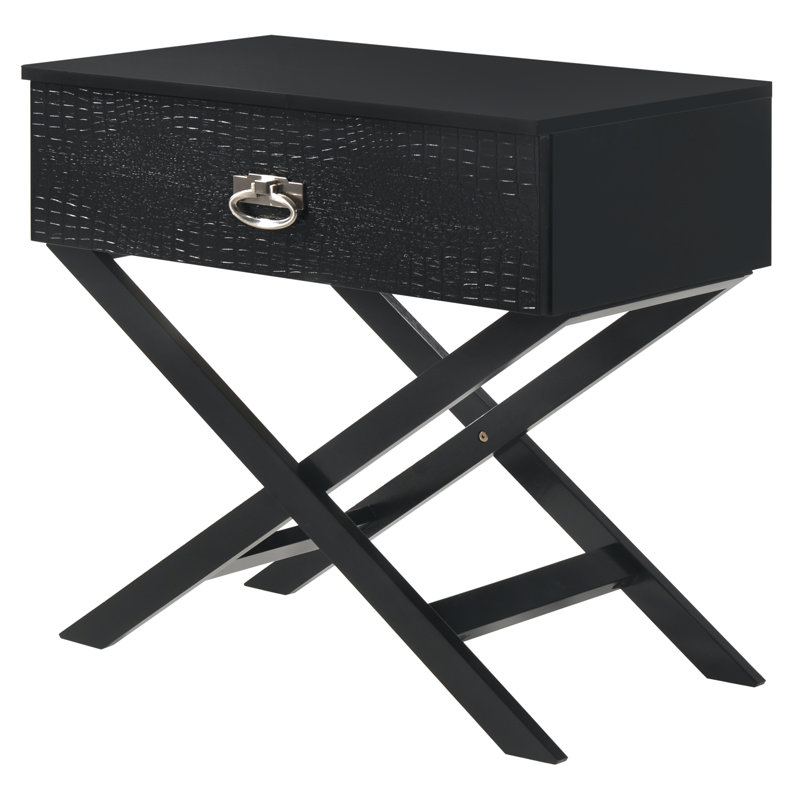 1 - Drawer Nightstand, Black