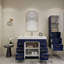 Meuble-lavabo simple 47 po avec plateau en acrylique Elsa-70381335
