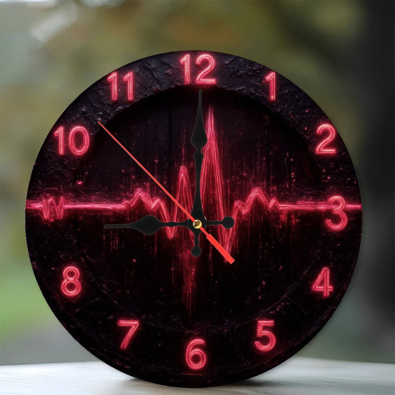 Cadran de l'horloge avec pulsation rouge
