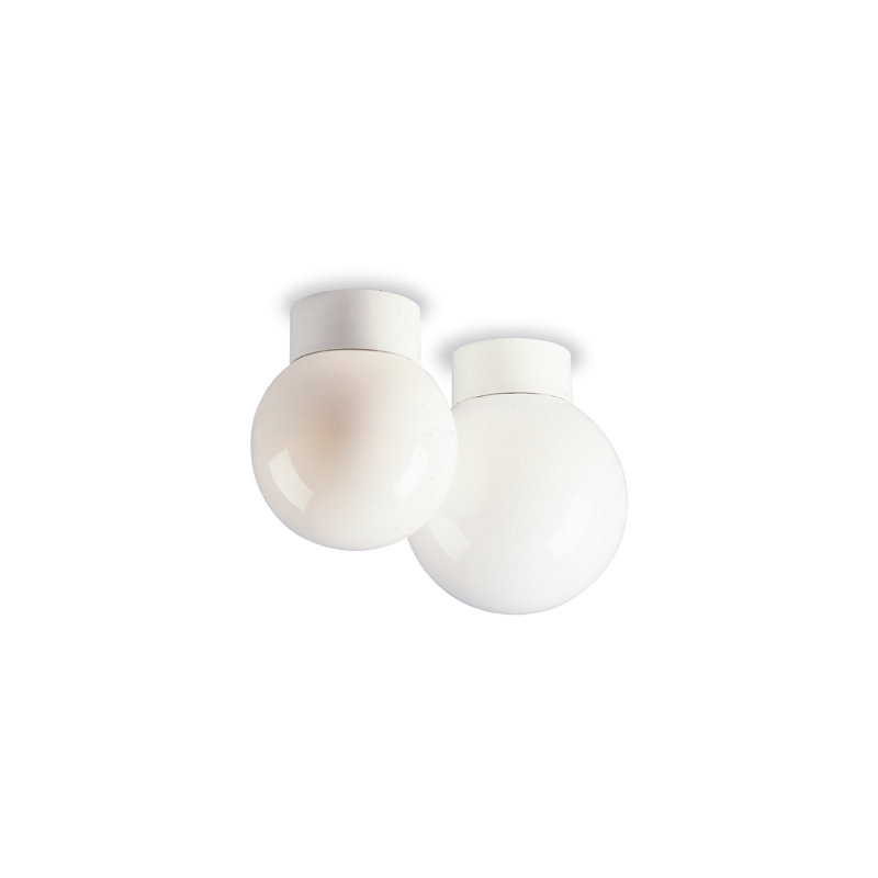 OPAL Glass Semi Flush Mount, 18cm H x 15cm W x 15cm D