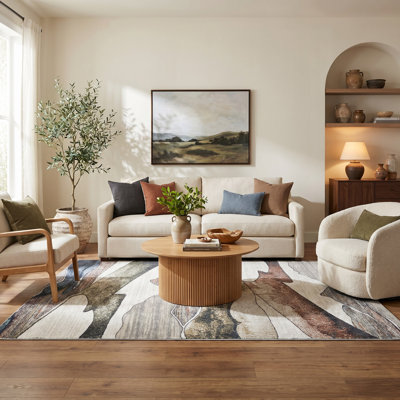Alloy Collection Modern Light Beige Area Rug