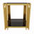 Modern Black Mirror End Table