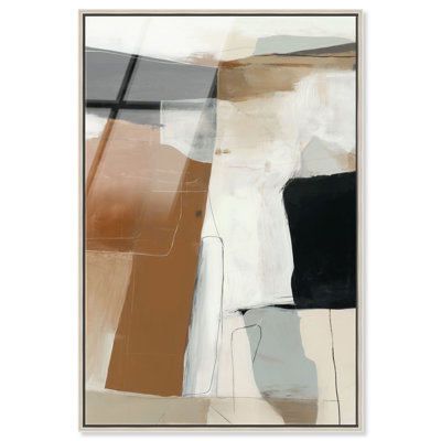 «Modern Loft III», reproduction d'art encadrée, art abstrait par Boho, cadre argenté, 10 x 15