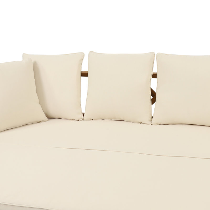 Modern Long Beach Sofa Daybed, Beige