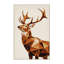 Tapis beige moelleux moelleux à motif cerf cerf moderne - reliure beige-879771648