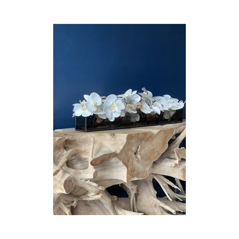 Orchid Stems in Planter, 48″L x 4″W x 4″H