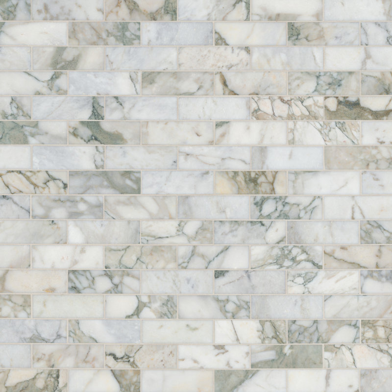 Maravilla x 12 in. x 12 in. Honed Marble Mosaic Floor and Wall Tile