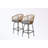 Metal frame Bar stool Set of 2 with Backrest and soft cushion-1317739294