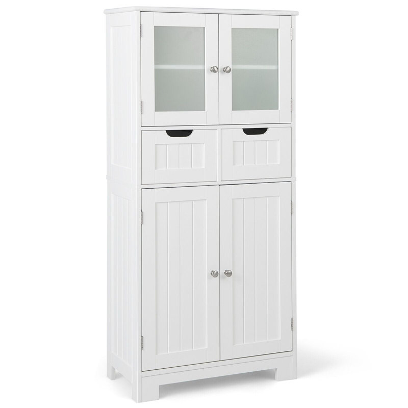 Freestanding Bathroom Cabinet, White