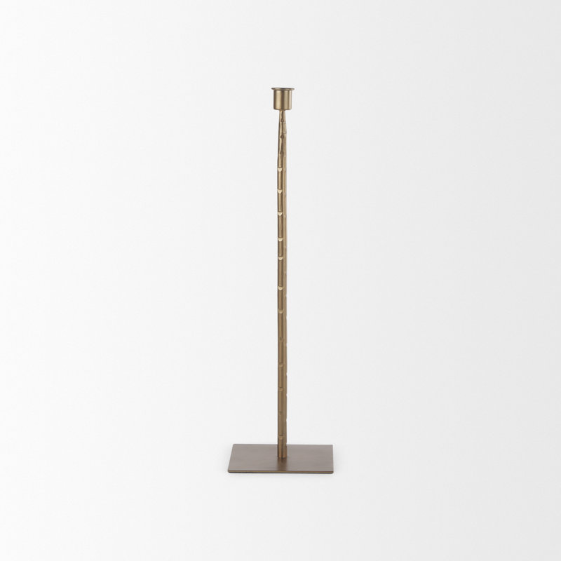 Bougeoir de table en métal, H 18 po x l 5 po x P 5 po, Or
