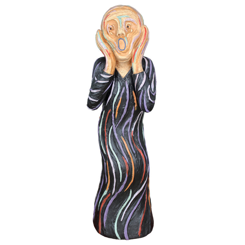 The Silent Scream Statue, 15" H x 4.5" W x 4.5" D
