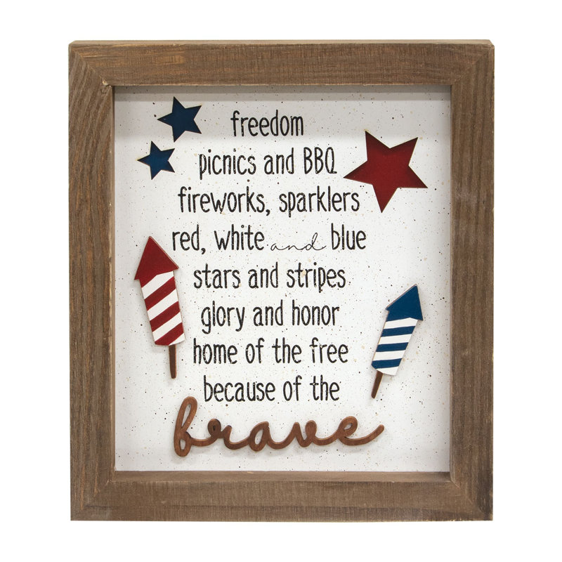 Brave - Shadowbox, art textuel sur bois