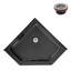 Base de douche 36 po x 36 po en acrylique noir brillant avec bonde de coin, bonde incluse-114639265