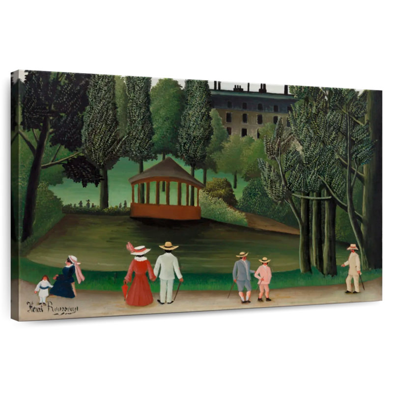 Vue du parc de Montsouris, le kiosque 1908-1910, H 20 po x l 30 po