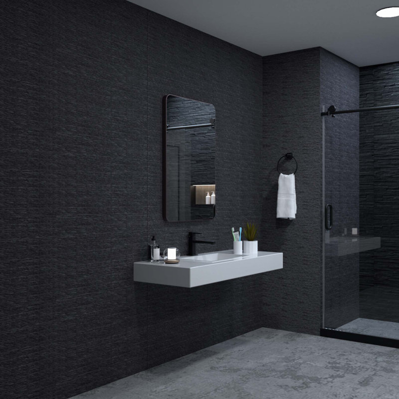 Miroir mural de salle de bain, Bronze, 36 po x 24 po