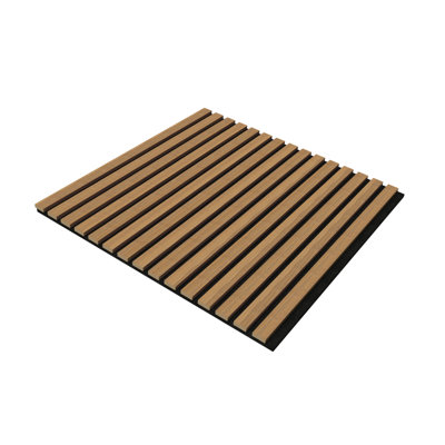 4Pcs Wooden Strip Acoustic Panels, 3D Groove Sound-Absorbing Design, Three-Side Wrapping Craft,Flame Resitant,Suitable For Office, Bedrooms, Gyms, Kitchens & Ceilings