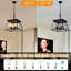 4 - Noir doré antique rétro - Luminaire pour cuisine, salle à manger et salon à hauteur réglable