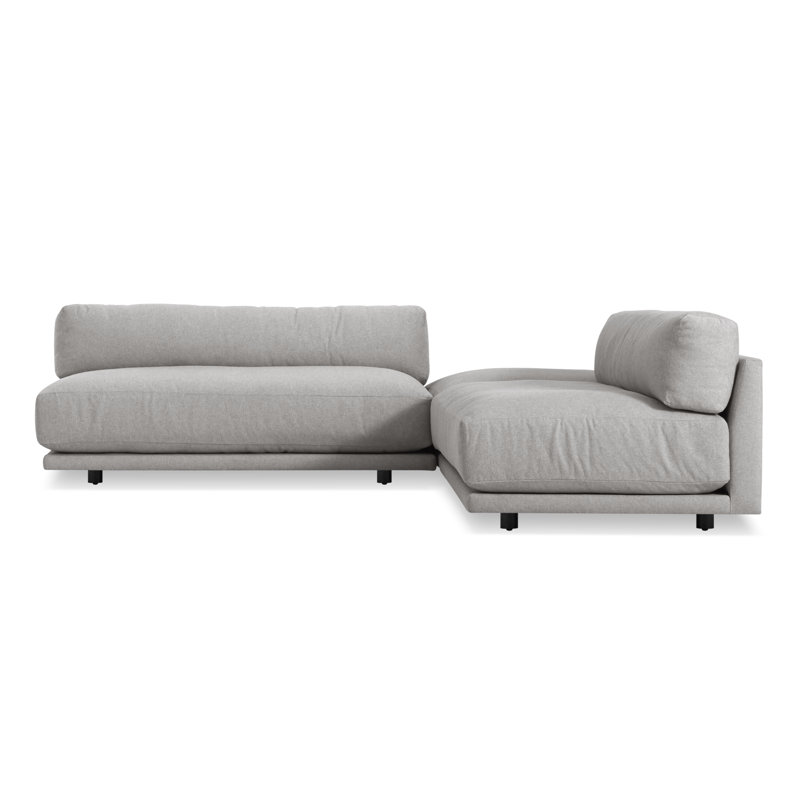 Sunday Sectional, Agnew Gray Textured Basketweave