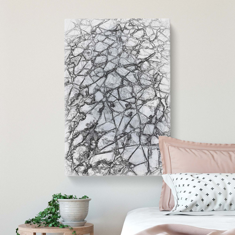 Cracked Ice in Abstract - Wrapped Canvas, 50cm H x 35cm W x 3cm D