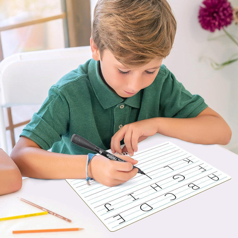 Paquet de 2: Tableau blanc effaçable à sec pour enfants