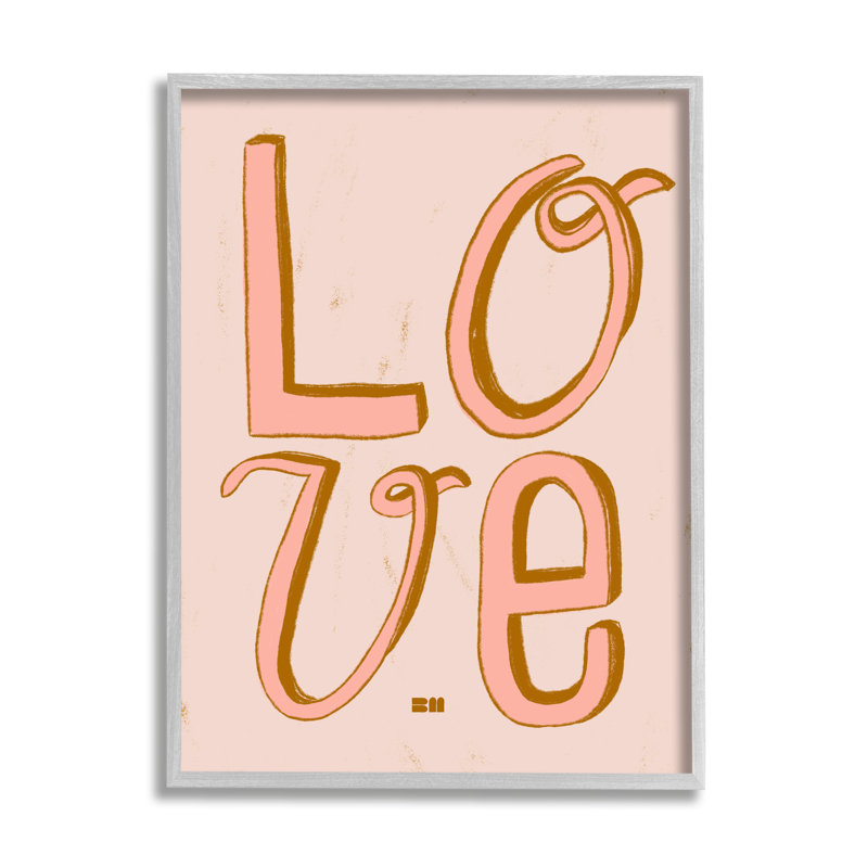 Boho Love Letters par Birgit Maria Kiennast, Estampe numérique Farmhouse, H 30 po x l 24 po x P 1,5 po