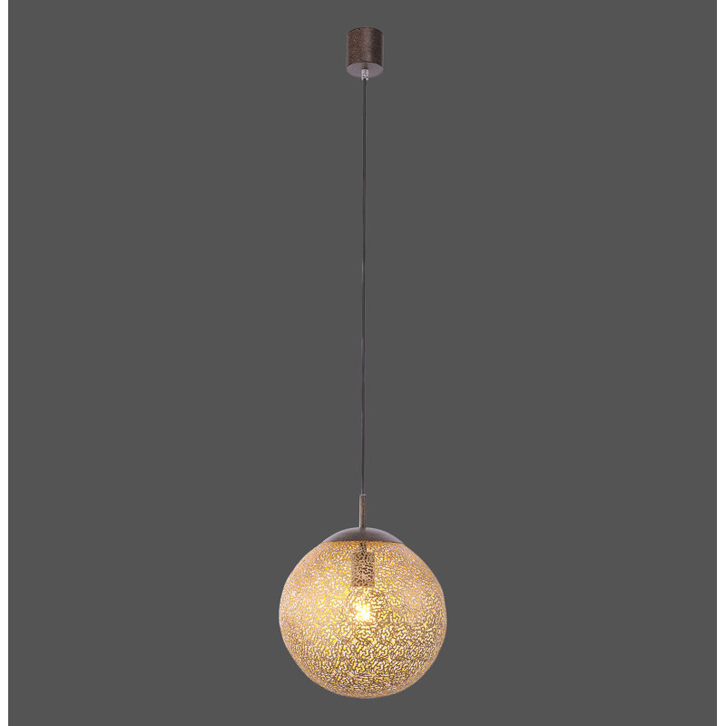 Eatonton 1 - Light Gold/Copper Sphere Pendant, 140cm L x 30cm W x 30cm D