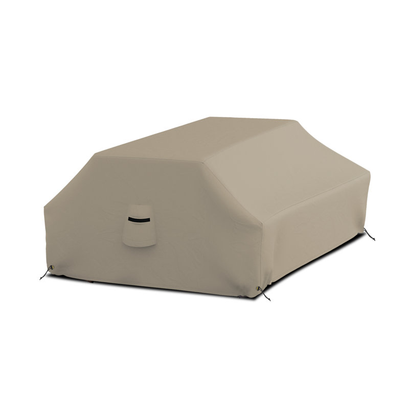 Heavy Duty Outdoor Waterproof Picnic Table Cover,All Weather Protection UVResistant Game Table Cover, Beige