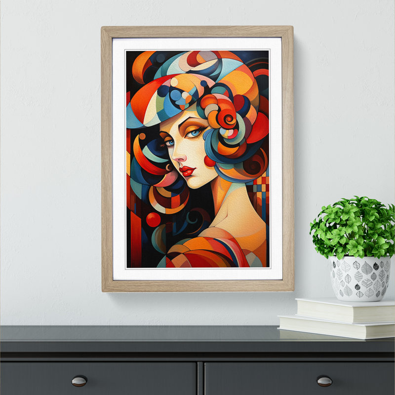 Single Picture Frame Print on Wood, 34cm H x 25cm W, Oak Framed