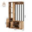 Arbre d'entrée 71 po avec banc et rangement pour chaussures, noyer