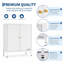 Armoire de rangement moderne en métal, tablette réglable, portes doubles magnétiques, hauteur de comptoir de 77 cm (30,3 po), meuble autoportant pour salle de bain, garde-manger et entrée-2006902189