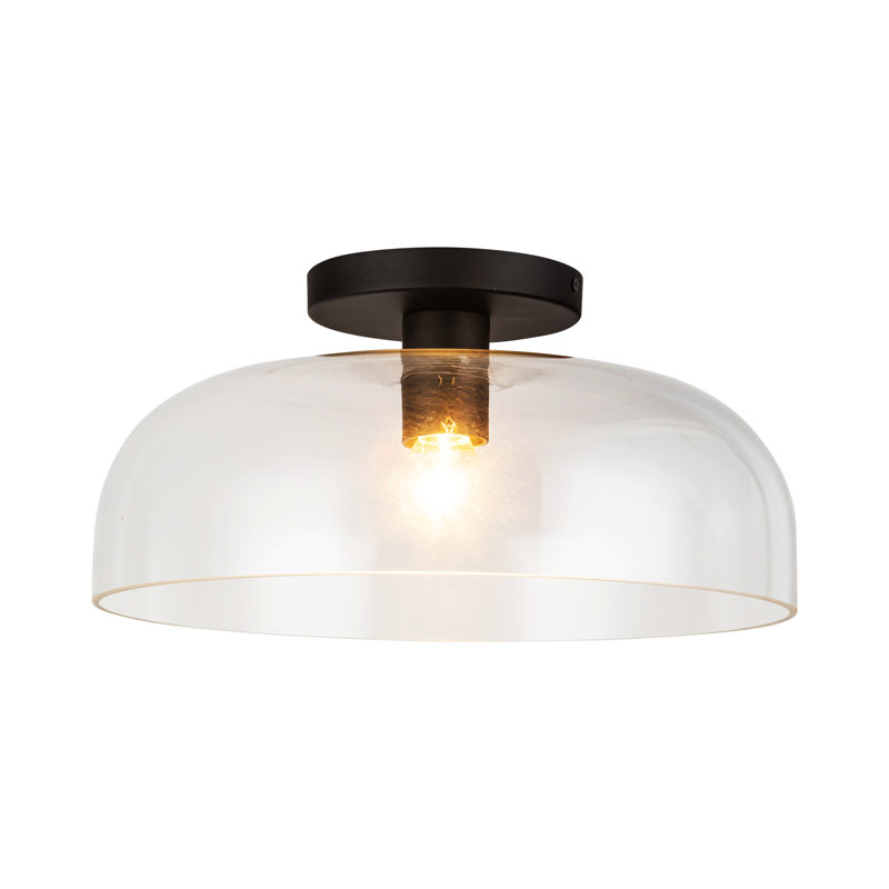 Plafonnier semi-encastré 12 lumières 1 lumière Blakehurst, Noir mat