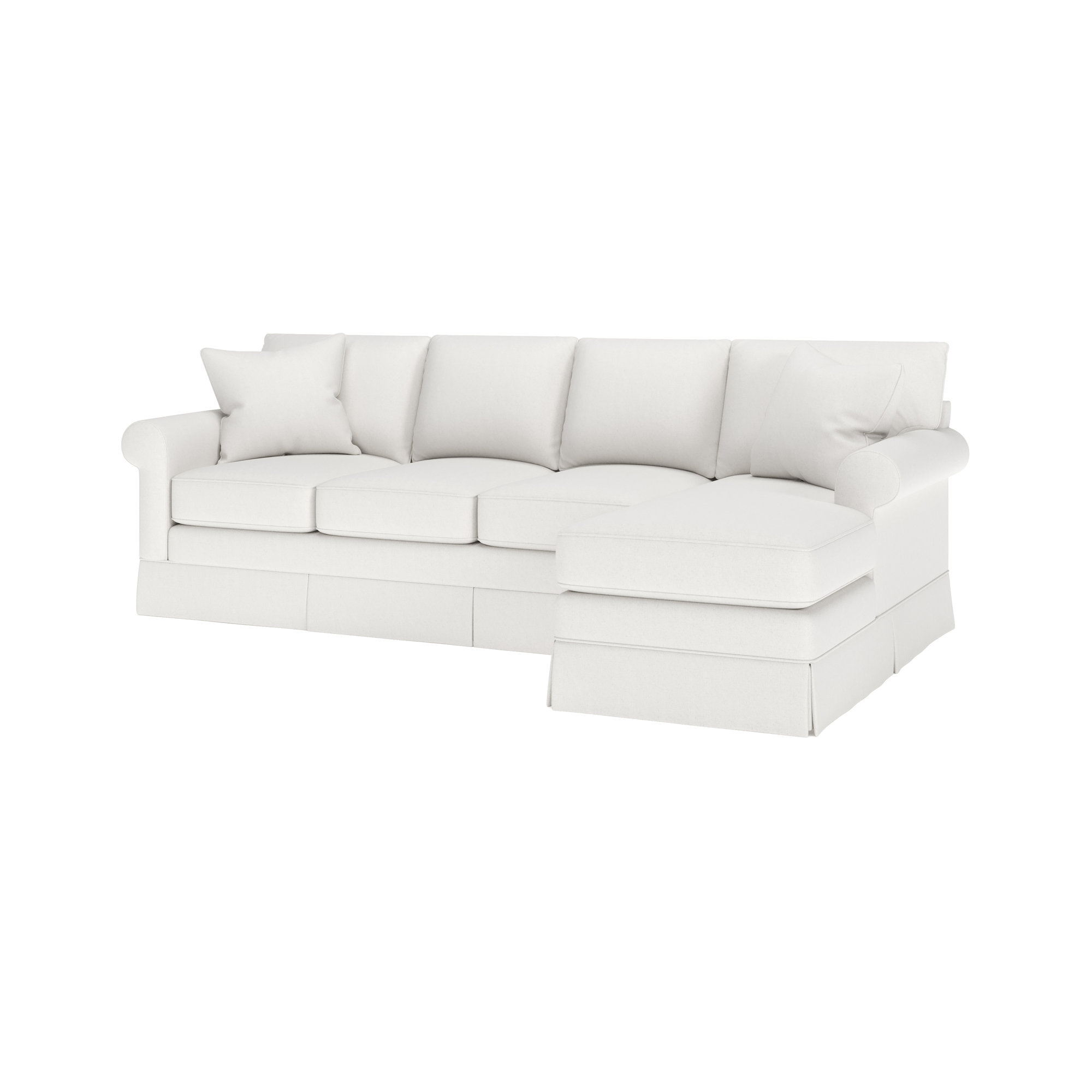 Friedman 2 - Piece Upholstered Sleeper Sectional, Right Hand Facing, Macarena Beige