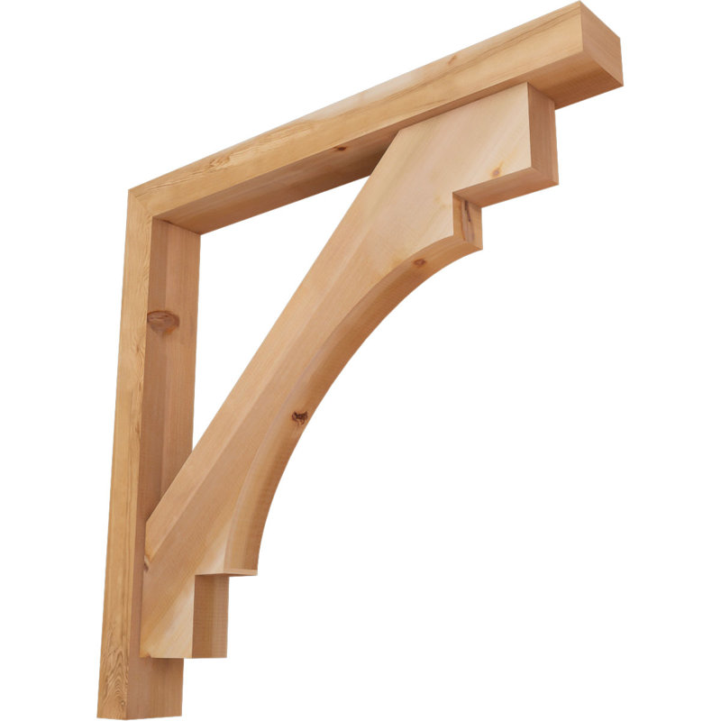Support Merced Block avec support décalé, 44 x 44, Cèdre rouge occidental de l 5 1/2 po (lisse)